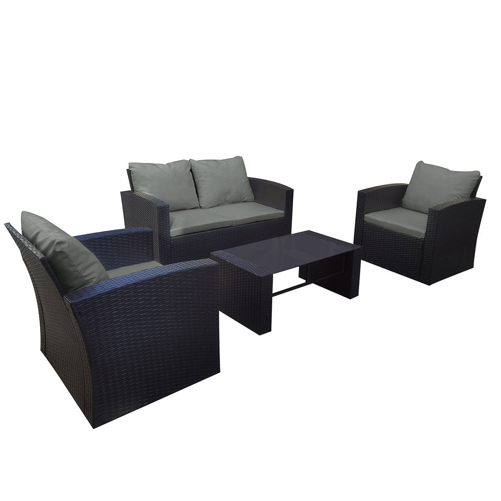 POHJOLA GARDEN Polyrottinki Sohvaryhmä Stella Musta / harmaa