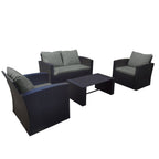 POHJOLA GARDEN Polyrottinki Sohvaryhmä Stella Musta / harmaa