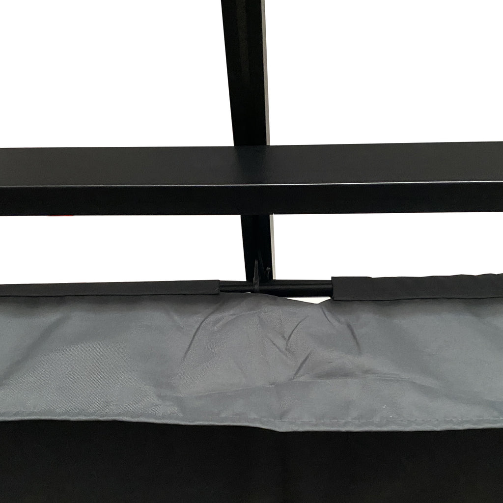 POHJOLA GARDEN STRONG Pergola / Terassikatos 3x4m, Musta Runko, harmaa Katos