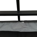 POHJOLA GARDEN STRONG Pergola / Terassikatos 3x4m, Musta Runko, harmaa Katos