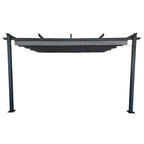 POHJOLA GARDEN STRONG Pergola / Terassikatos 3x4m, Musta Runko, harmaa Katos