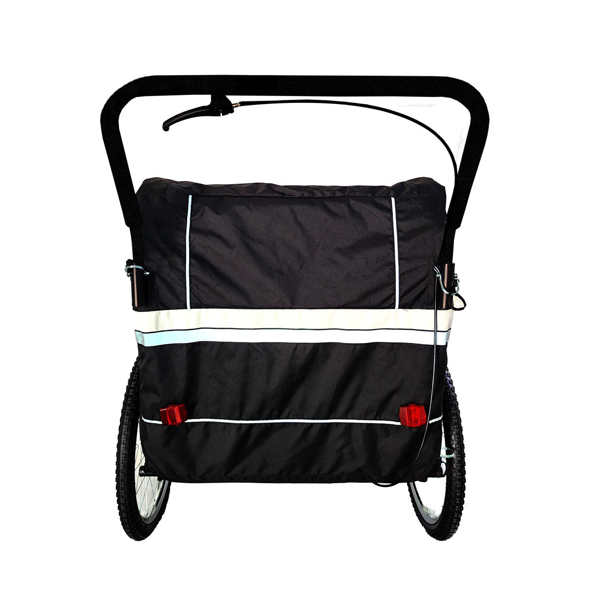 Pohjola Motors  Polkupyörän peräkärry 2-in-1 PACE Musta, 2 lapselle, Max. 40 kg