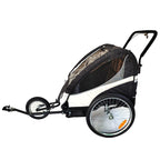 Pohjola Motors  Polkupyörän peräkärry 2-in-1 PACE Musta, 2 lapselle, Max. 40 kg