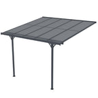 POHJOLA GARDEN Terassikatos 313x300x225-270cm, Harmaa, EXTRA STRONG 6mm Paneeli