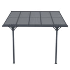 POHJOLA GARDEN Terassikatos 313x300x225-270cm, Harmaa, EXTRA STRONG 6mm Paneeli