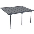 POHJOLA GARDEN Terassikatos 4.35m x 3.00m Harmaa, EXTRA STRONG 6mm paneeli
