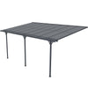 Lund & Leaf Terrace Cover 495x300x225/270cm, grå, EXTRA STARK 6 mm panel
