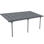 POHJOLA GARDEN Terassikatos 5.56 x 3.00m Harmaa, EXTRA STRONG 6mm Paneeli