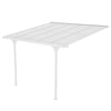 Lund & Leaf Terrace Cover 313x300x225-270cm, vit, EXTRA STARK 6 mm panel
