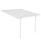 POHJOLA GARDEN Terassikatos 313x300x225-270cm, Valkoinen, EXTRA STRONG 6mm paneeli