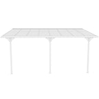 POHJOLA GARDEN Terassikatos 495x300x225-270cm, Valkoinen, EXTRA STRONG 6mm paneeli