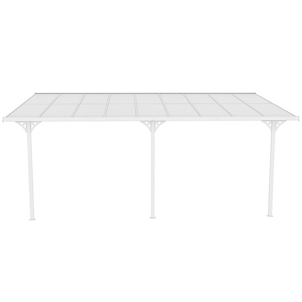 POHJOLA GARDEN Terassikatos 5.56 x 3.00m Valkoinen, EXTRA STRONG 6mm paneeli