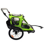 Pohjola Motors Polkupyörän Peräkärry SPEED 2-in-1 Vihreä, 1 - 2 lapselle