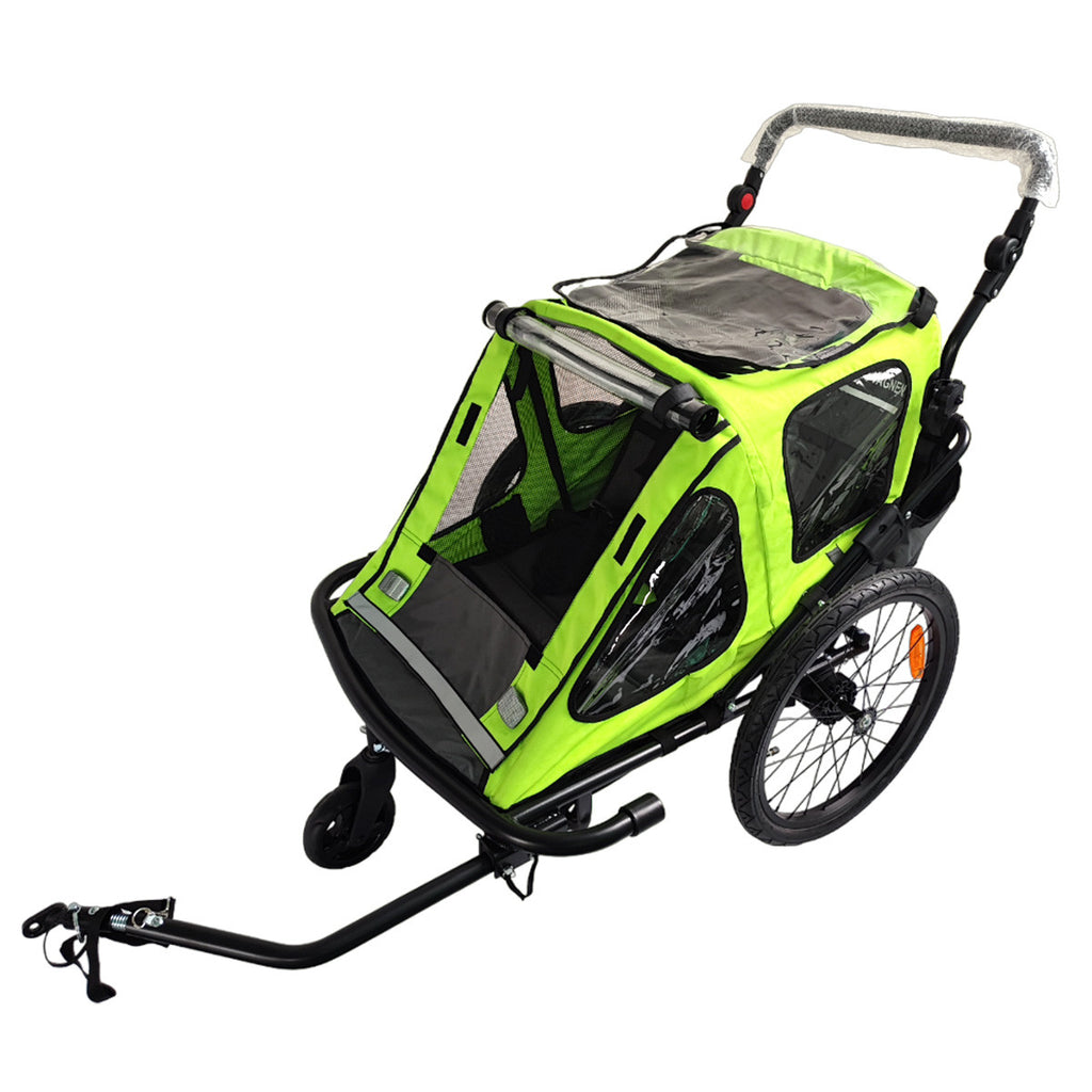 Pohjola Motors Polkupyörän Peräkärry SPEED 2-in-1 Vihreä, 1 - 2 lapselle