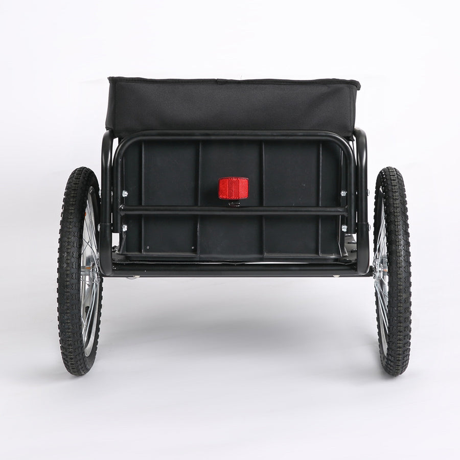 Cykelkärra 50 kg – stålram, luftfyllda däck, lastutrymme 62 x 31,5 x 43 cm