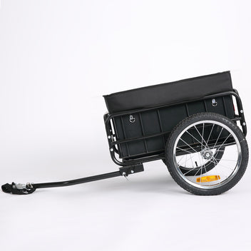 Cykelkärra 50 kg – stålram, luftfyllda däck, lastutrymme 62 x 31,5 x 43 cm