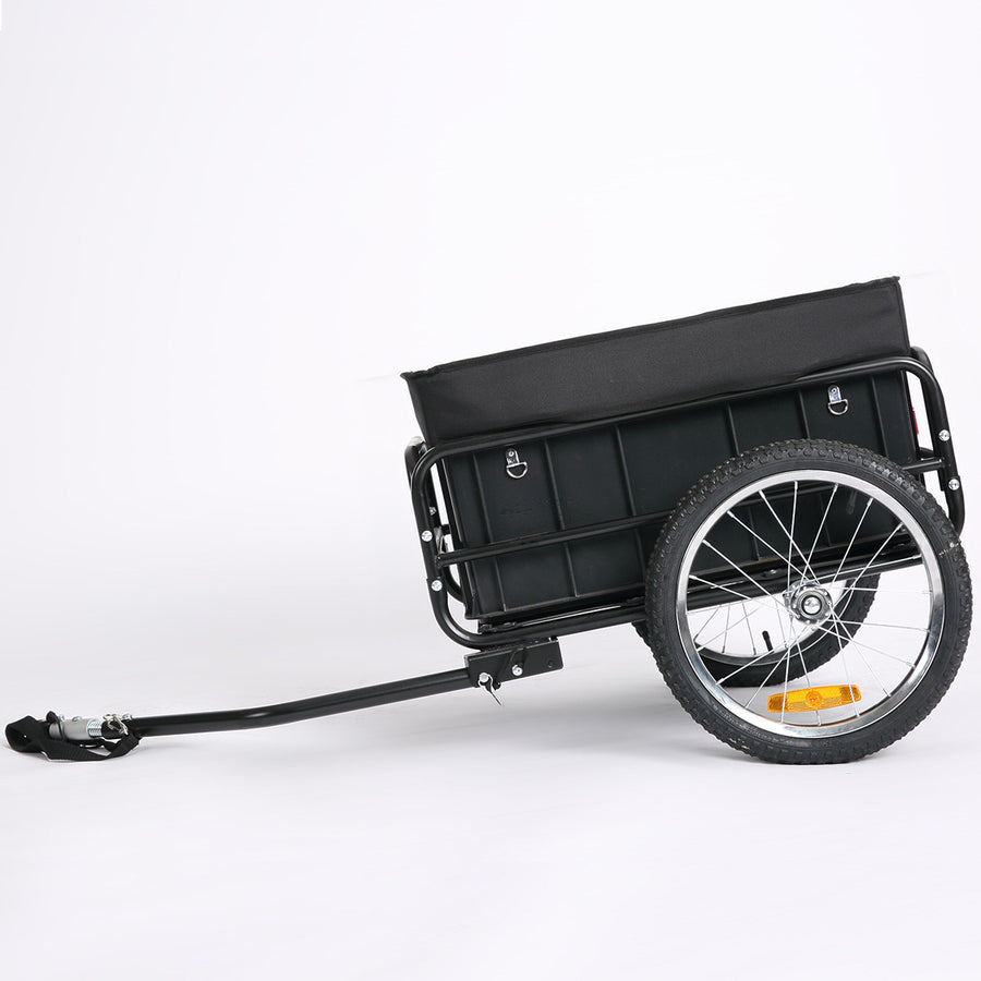 Cykelkärra 50 kg – stålram, luftfyllda däck, lastutrymme 62 x 31,5 x 43 cm