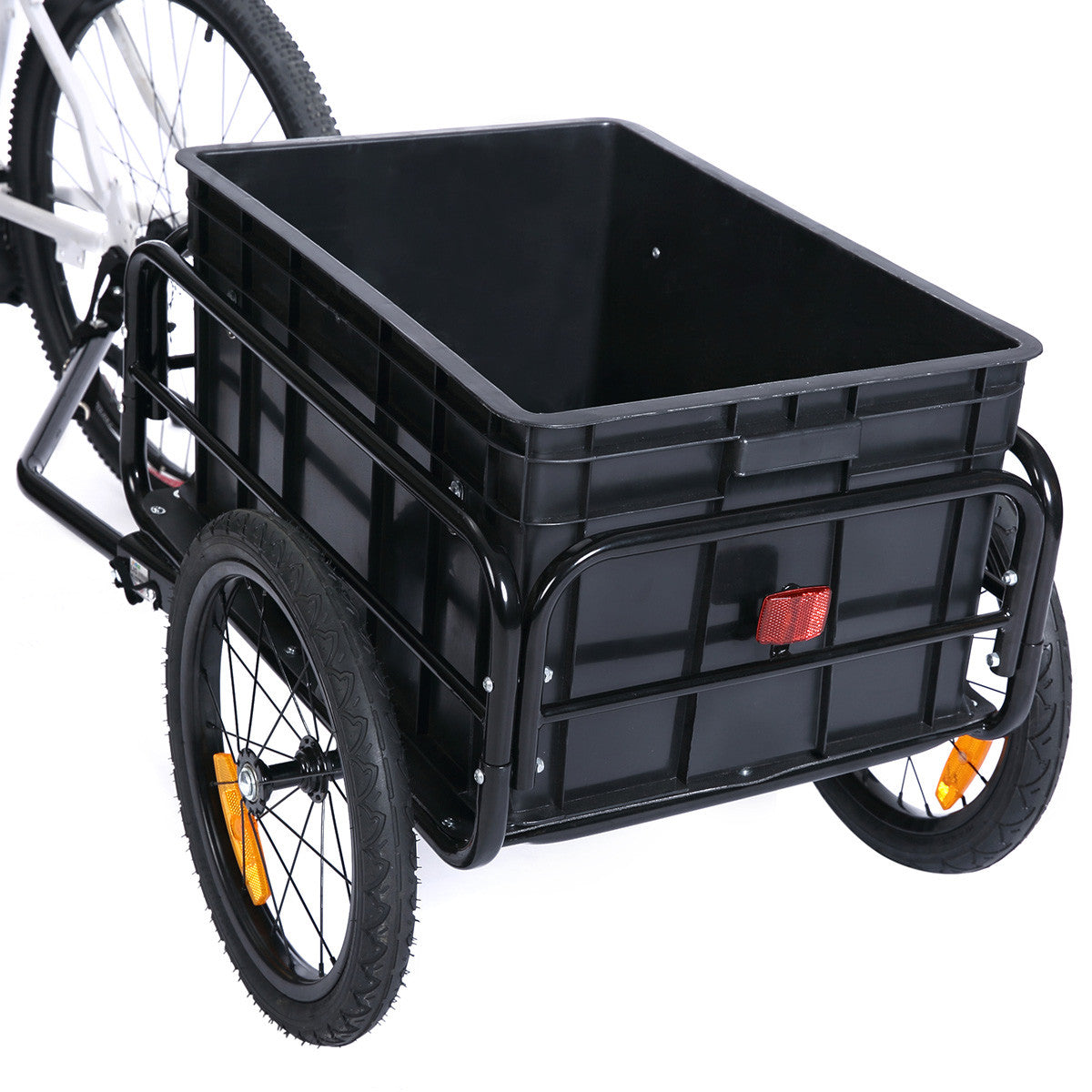 Cykelkärra 50 kg – stålram, luftfyllda däck, lastutrymme 62 x 31,5 x 43 cm