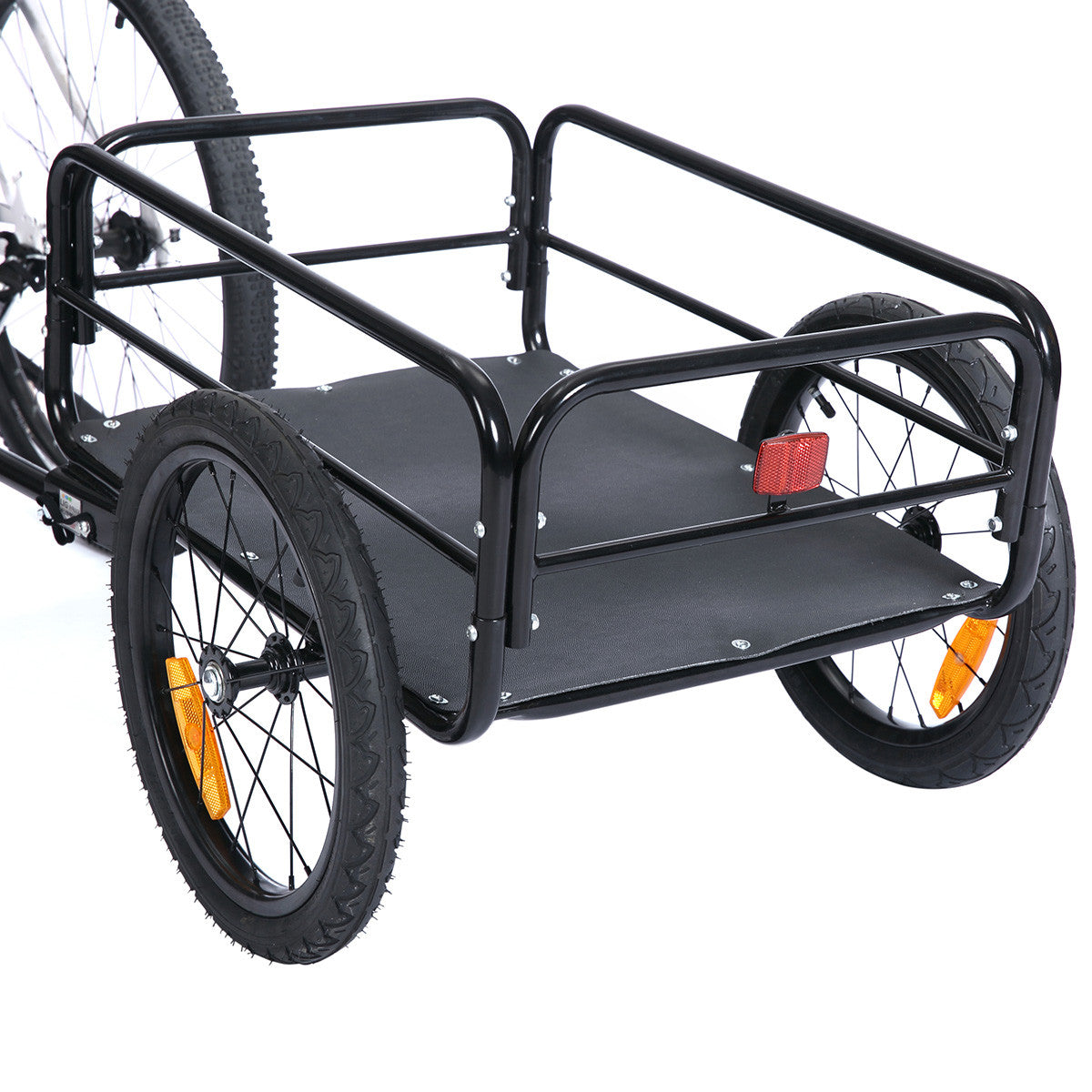 Cykelkärra 50 kg – stålram, luftfyllda däck, lastutrymme 62 x 31,5 x 43 cm