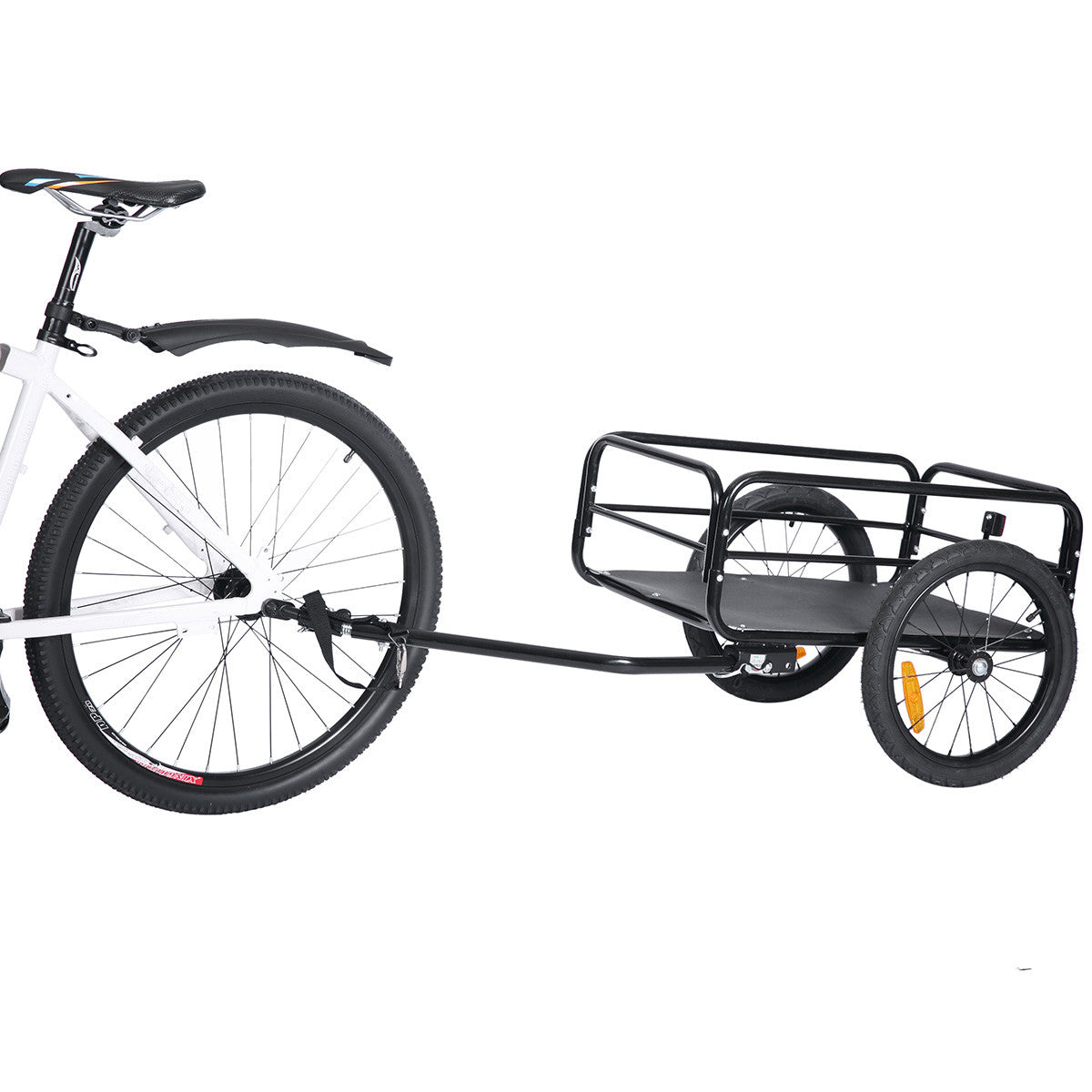 Cykelkärra 50 kg – stålram, luftfyllda däck, lastutrymme 62 x 31,5 x 43 cm