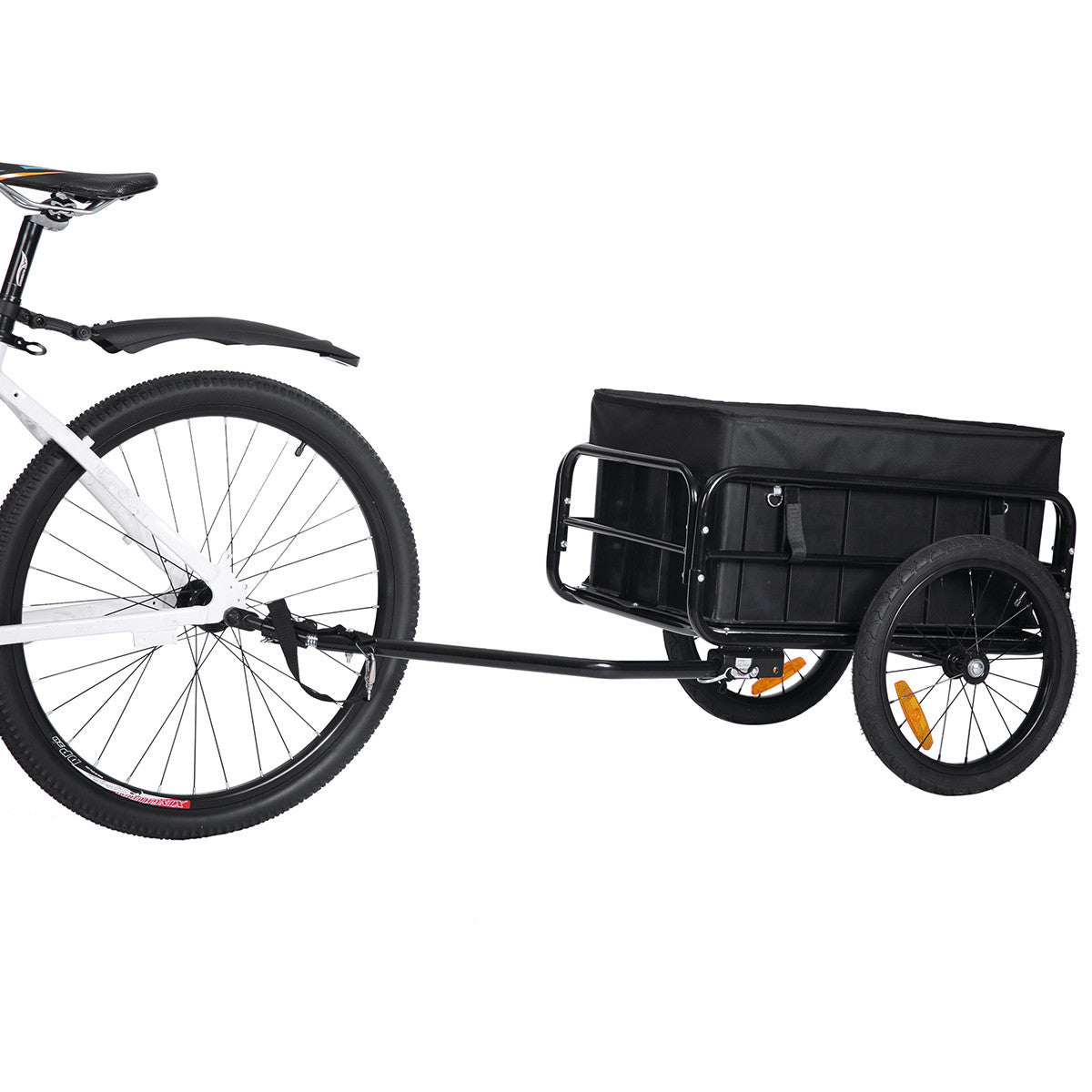 Cykelkärra 50 kg – stålram, luftfyllda däck, lastutrymme 62 x 31,5 x 43 cm