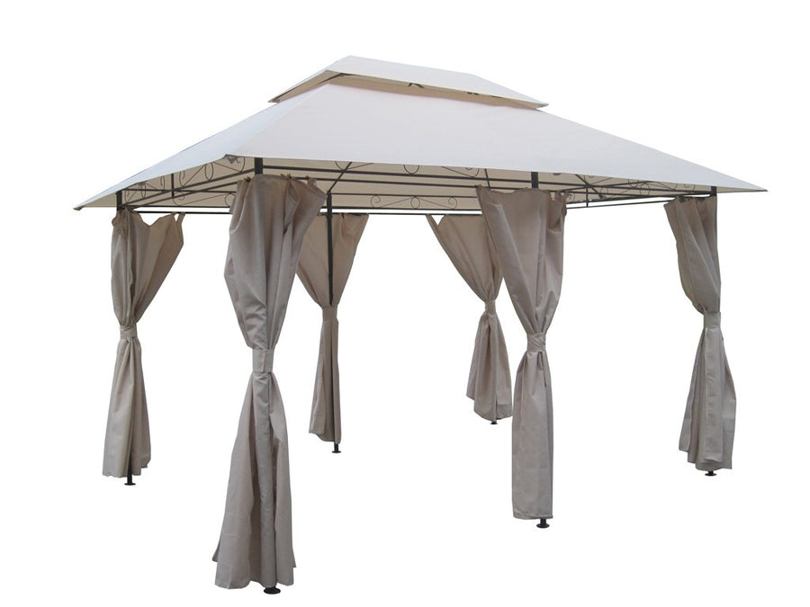 Pihapaviljongin kattokangas 3 x 4 m – JARMO-yhteensopiva, PA-päällystetty polyesteri, beige