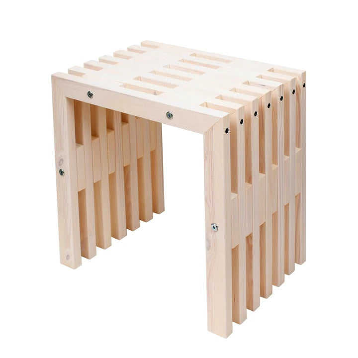 EcoFurn® D bänk Furu Vit 45 cm