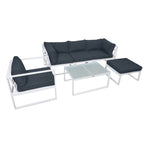 POHJOLA GARDEN 5-istuttava Ulkosohvaryhmä ISLA, Valkoinen/harmaa