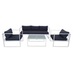 POHJOLA GARDEN 5-istuttava Terassisohvaryhmä ISLA, Valkoinen/harmaa