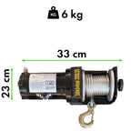 POHJOLA MOTORS 907 kg / 2000 lbs Sähkövinssi Kaukosäätimellä EXTRASTRONG 6m x 5mm Vaijeri