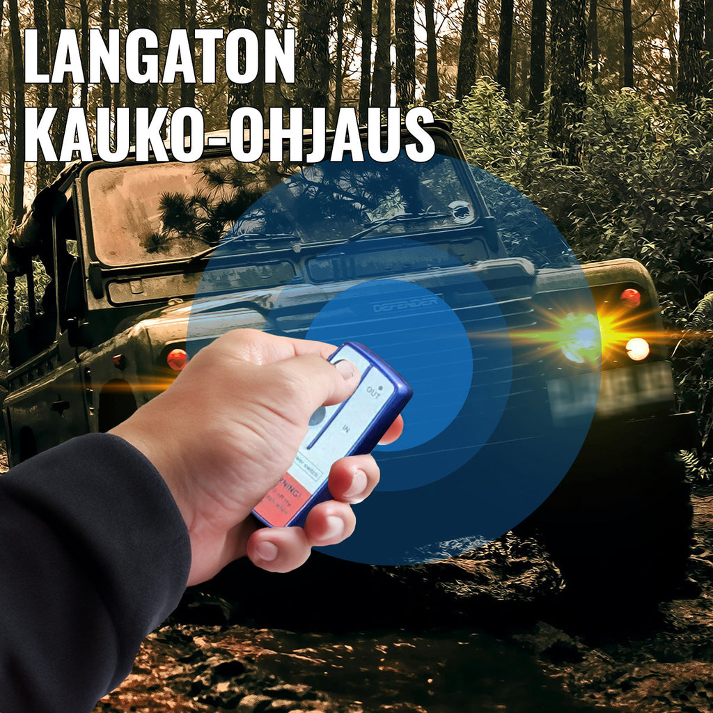 POHJOLA MOTORS 1361 kg / 3000 lbs Sähkövinssi Kaukosäätimellä, EXTRASTRONG  6m x 5mm Vaijeri