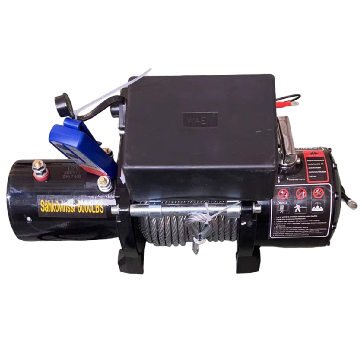 POHJOLA MOTORS 2722 kg / 6000 lbs Sähkövinssi STRONG Kaukosäätimellä, EXTRASTRONG 20m x 6,4mm Vaijeri