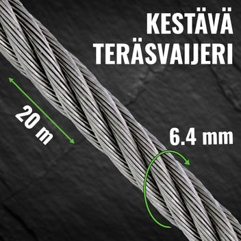 Elektrisk vinsch 2722 kg / 6000 lbs – 20 m x 6,4 mm vajer, trådlös fjärrkontroll