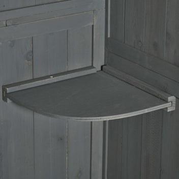 puutarhakaappi Puutarhamökki Työkaluvaja hyllyillä Asfalttikatto Ikkuna Puu Harmaa+vihreä 77 x 54,2 x 179 cm