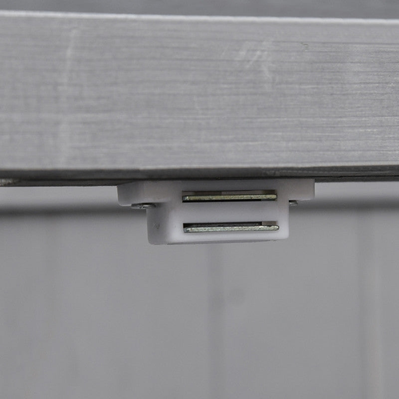 työkalukaappi, pariovinen, saranoitu kansi, 2 hyllyä, säänkestävä, luonnonpuu, harmaa, 74 x 43 x 88cm.