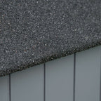 puutarhakaappi, avoin polttopuuosasto, lukittava ovi, säänkestävä, luonnonpuu, 129 x 51,5 x 180cm, harmaa+musta