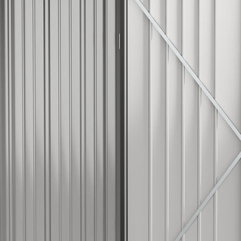 Trädgårdsskjul, låsbar dörr, väderbeständigt, inkl. hyllor, 196 cm x 236 cm x 208 cm, svart