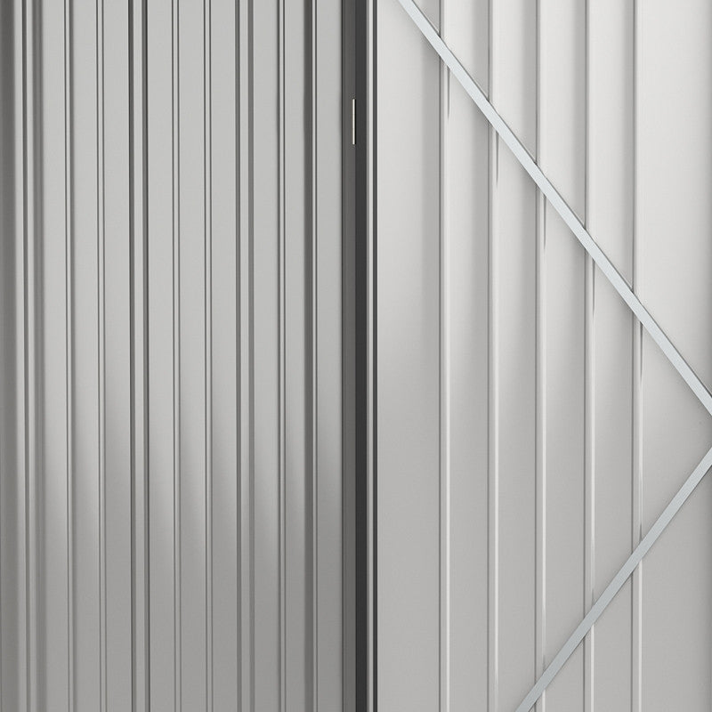 Trädgårdsskjul, låsbar dörr, väderbeständigt, inkl. hyllor, 196 cm x 236 cm x 208 cm, svart