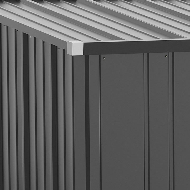 puutarhavajan työkaluvajassa, lukittava ovi, säänkestävä, sis. hyllyt, 196 cm x 236 cm x 208 cm, musta