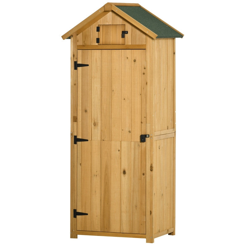 Trädgårdsskjul Verktygsskjul med hyllor Asfaltstak Fönster Trä Gult+grönt 77 x 54,2 x 179 cm