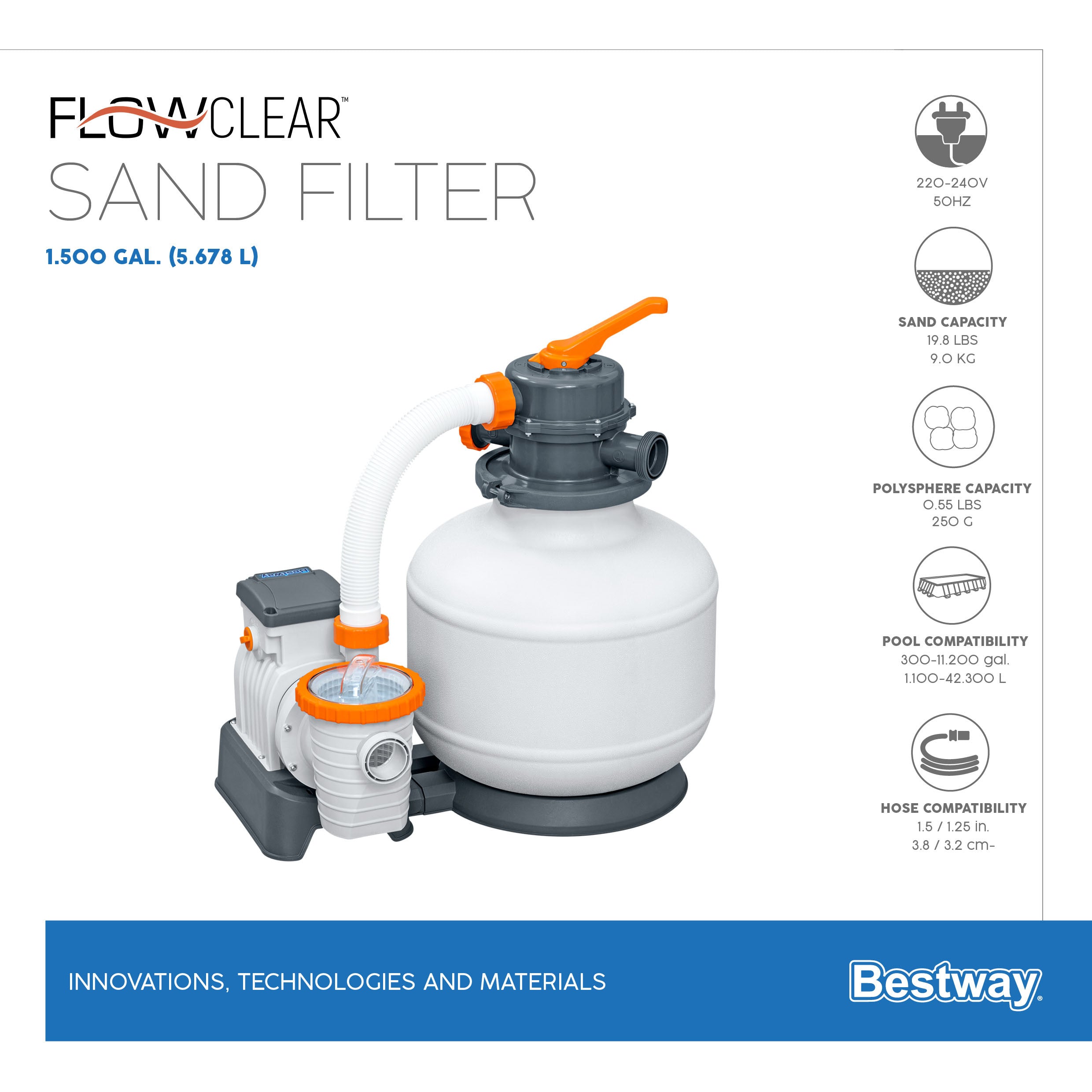 FLOWCLEAR HIEKKASUODATINPUMPPU 5678 L