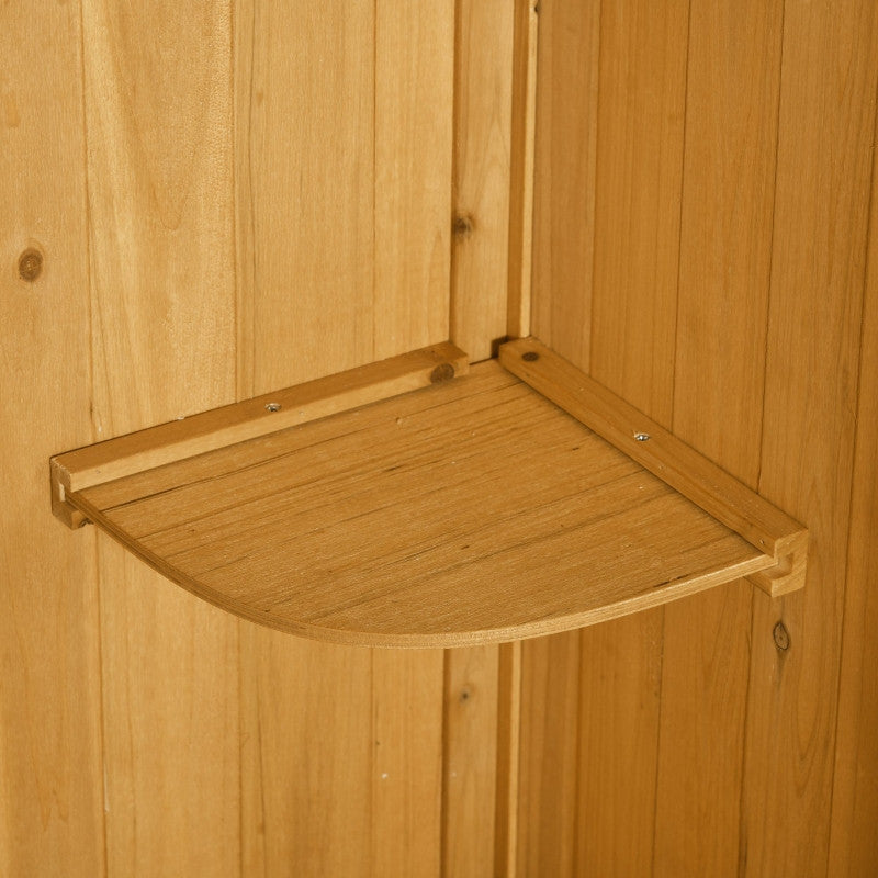 Puutarhakaappi Työkaluvaja hyllyillä Asfalttikatto Ikkuna Puu Keltainen+vihreä 77 x 54,2 x 179 cm