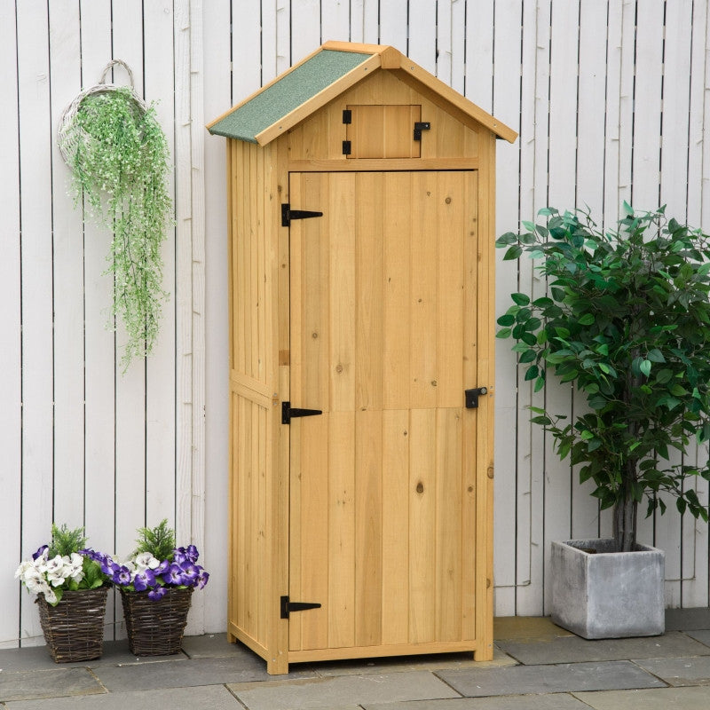 Trädgårdsskjul Verktygsskjul med hyllor Asfaltstak Fönster Trä Gult+grönt 77 x 54,2 x 179 cm