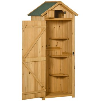 Trädgårdsskjul Verktygsskjul med hyllor Asfaltstak Fönster Trä Gult+grönt 77 x 54,2 x 179 cm