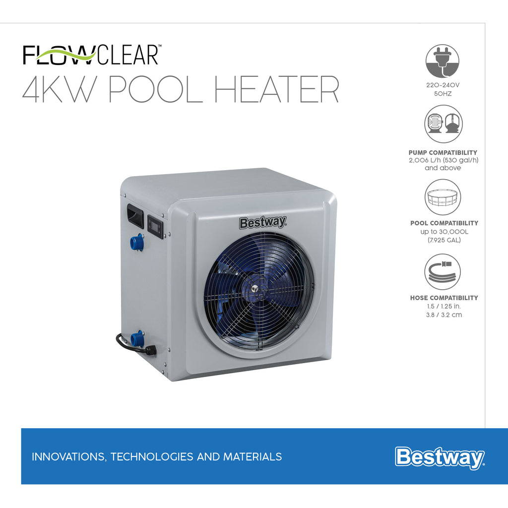 FLOWCLEAR 4KW SÄHKÖINEN ALLASLÄMMITIN