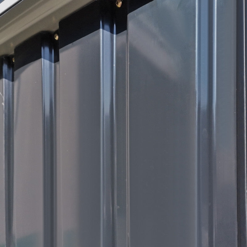 puutarhamökki Puutarhamökki ovella Ulkoteräs Tummanharmaa 142 x 84 x 189 cm