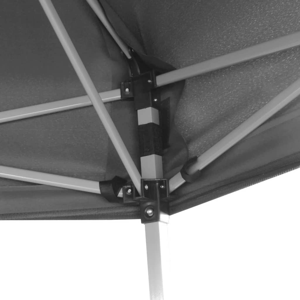 Sexkantigt pop-up-partytält, 6 väggar, grått, 3,6 x 3,1 m