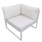 POHJOLA GARDEN 5-istuttava Ulkosohvaryhmä ISLA, Valkoinen / Vaalea Beige