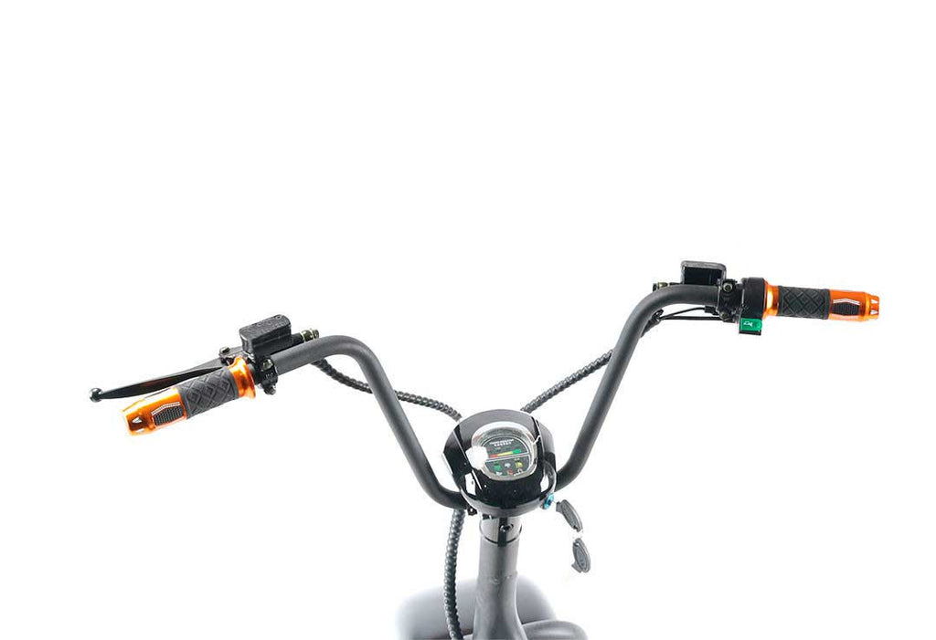 POHJOLA MOTORS 1000W Sähköskootteri 25km/h, Tehoakulla / Sähkö cruiser 2.0 Luxus, Musta