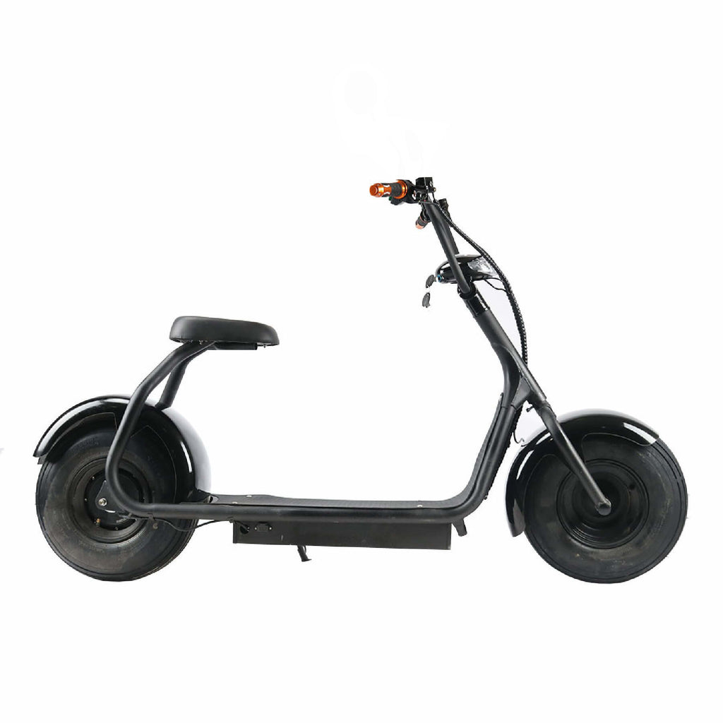 POHJOLA MOTORS 1000W Sähköskootteri 25km/h, Tehoakulla / Sähkö cruiser 2.0 Luxus, Musta